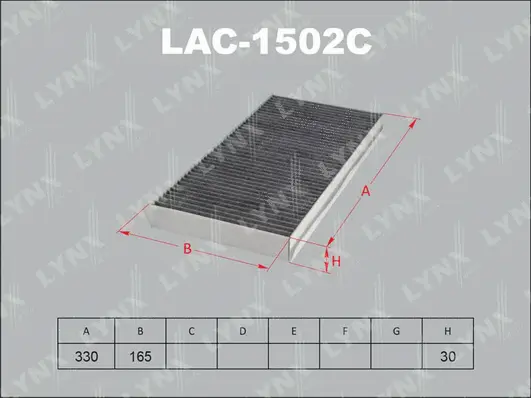Filter, cabin air (LAC-1502C)
