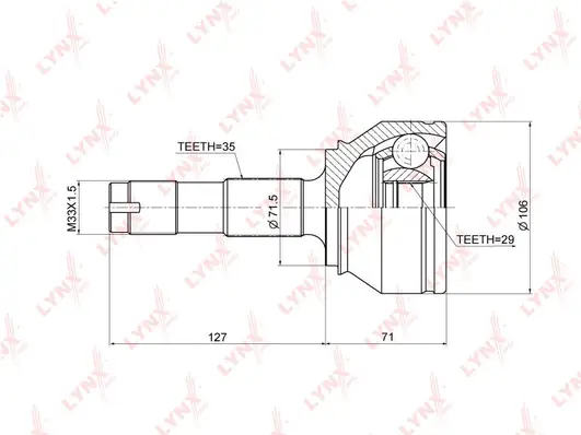 Joint Kit, drive shaft (CO-3667)