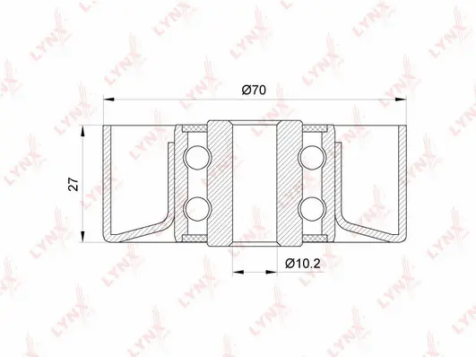 Deflection/Guide Pulley, V-ribbed belt (PB-7096)