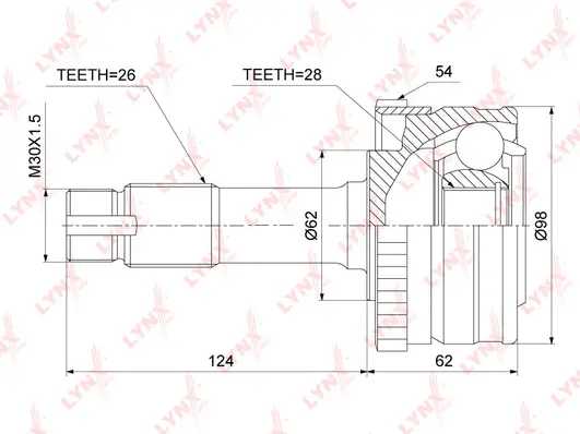 Joint Kit, drive shaft (CO-3891A)