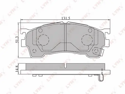 Brake Pad Set, disc brake (BD-5101)