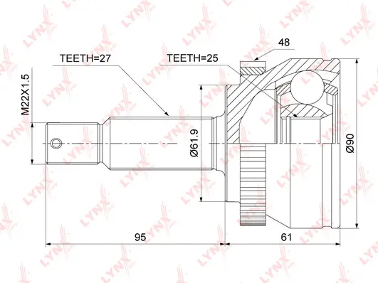 Joint Kit, drive shaft (CO-3889A)