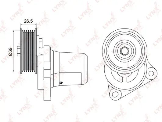 Belt Tensioner, V-ribbed belt (PT-3027)