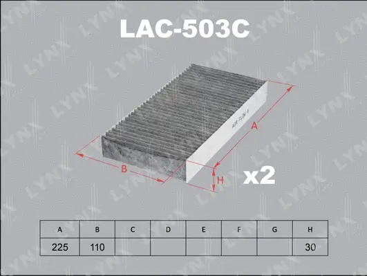 Filter, cabin air (LAC-503C)
