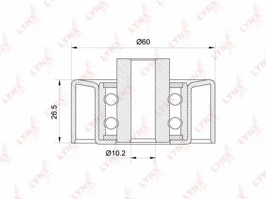 Deflection/Guide Pulley, V-ribbed belt (PB-7113)