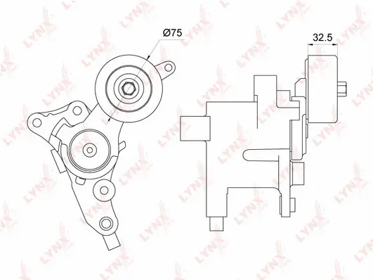 Belt Tensioner, V-ribbed belt (PT-3228)