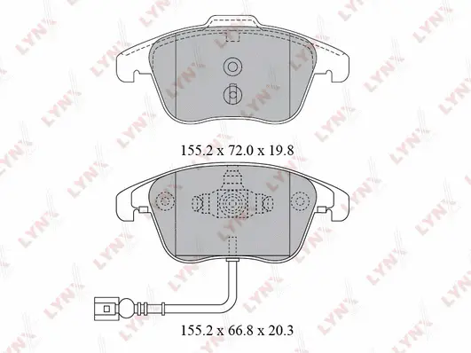 Brake Pad Set, disc brake (BD-8038)