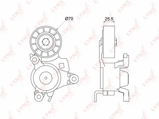 Belt Tensioner, V-ribbed belt (PT-3230)
