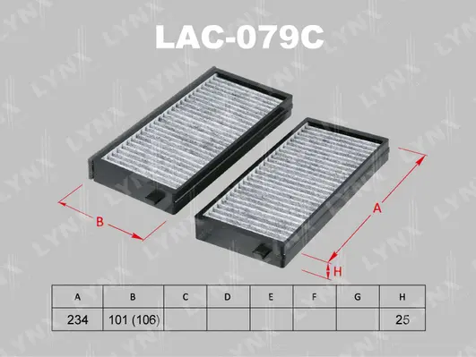 Filter, cabin air (LAC-079C)