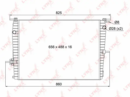 Radiator, engine cooling (RB-1109)