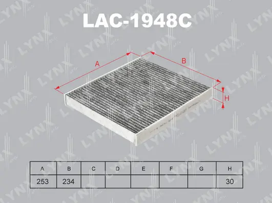 Filter, cabin air (LAC-1948C)