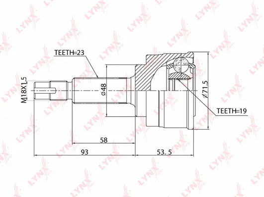 Joint Kit, drive shaft (CO-5715)