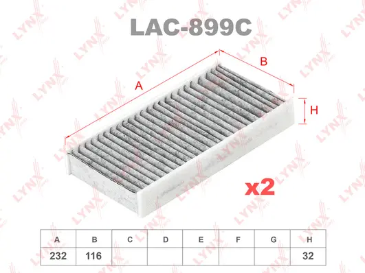 Filter, cabin air (LAC-899C)