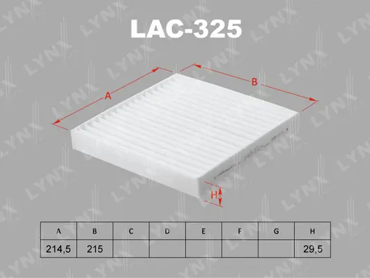 Filter, cabin air (LAC-325)