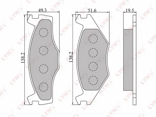 Brake Pad Set, disc brake (BD-8004)