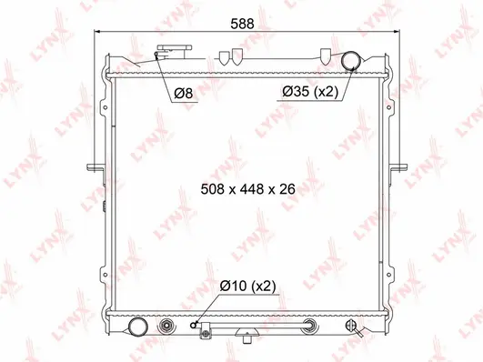 Radiator, engine cooling (RB-1090)