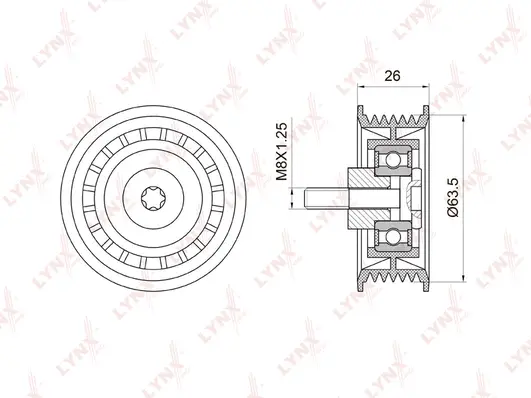 Deflection/Guide Pulley, V-ribbed belt (PB-7029)