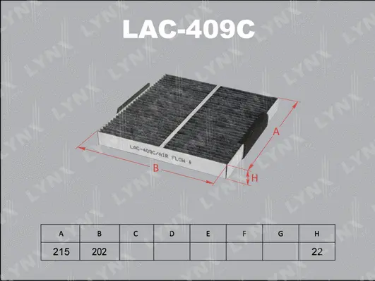 Filter, cabin air (LAC-409C)