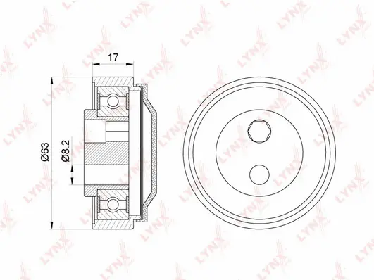 Tensioner Pulley, V-ribbed belt (PB-5061)