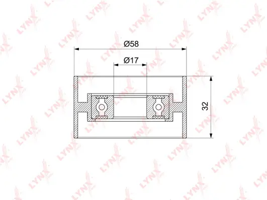 Tensioner Pulley, timing belt (PB-1316)
