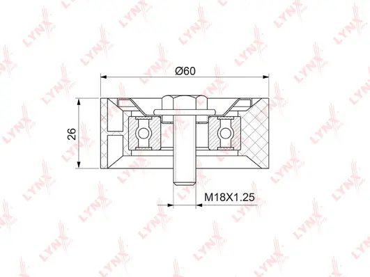 Tensioner Pulley, V-ribbed belt (PB-5350)
