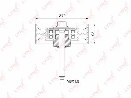 Deflection/Guide Pulley, V-ribbed belt (PB-7220)