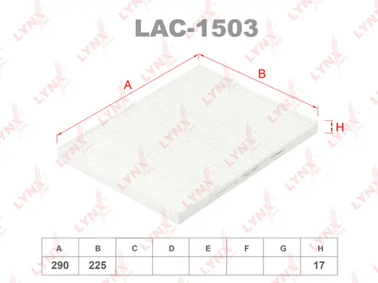 Filter, cabin air (LAC-1503)