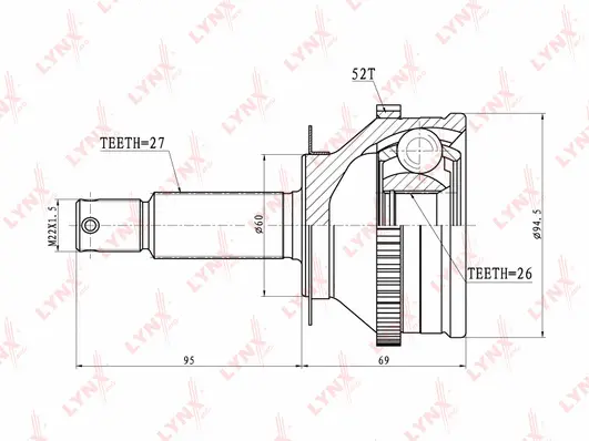 Joint Kit, drive shaft (CO-3624A)