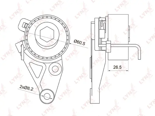 Tensioner Pulley, timing belt (PB-1075)