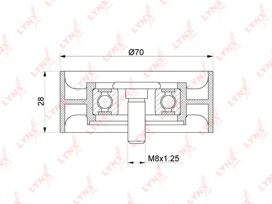 Deflection/Guide Pulley, V-ribbed belt