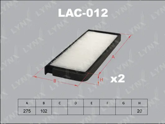 Filter, cabin air (LAC-012)