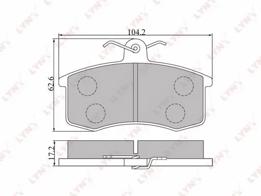Brake Pad Set, disc brake (BD-4605)