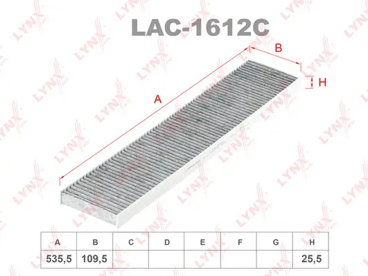 Filter, cabin air (LAC-1612C)