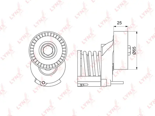 Belt Tensioner, V-ribbed belt (PT-3105)