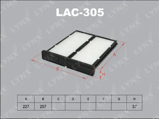Filter, cabin air (LAC-305)