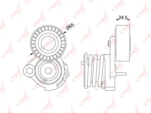 Belt Tensioner, V-ribbed belt