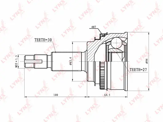 Joint Kit, drive shaft (CO-7586A)