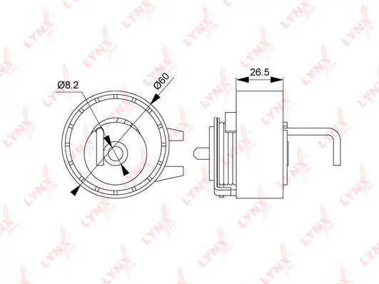 Tensioner Pulley, timing belt (PB-1197)