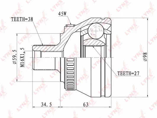 Joint Kit, drive shaft (CO-1202A)