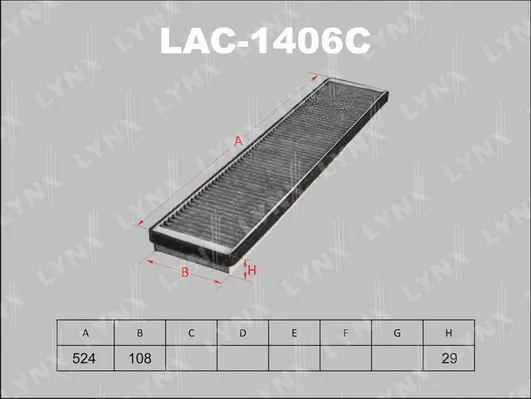 Filter, cabin air (LAC-1406C)