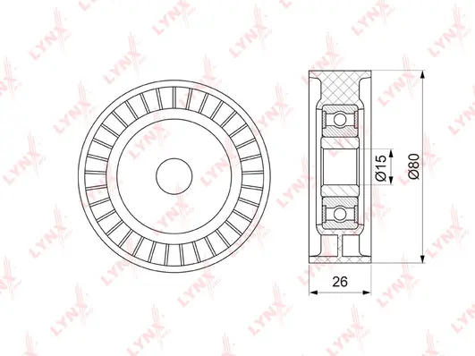 Tensioner Pulley, V-ribbed belt (PB-5340)