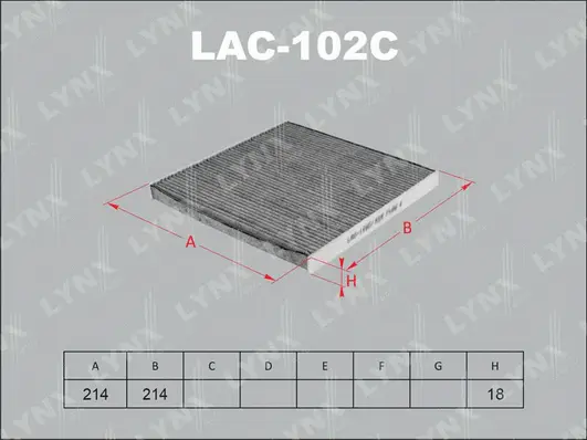 Filter, cabin air (LAC-102C)
