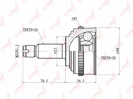 Joint Kit, drive shaft (CO-3406A)