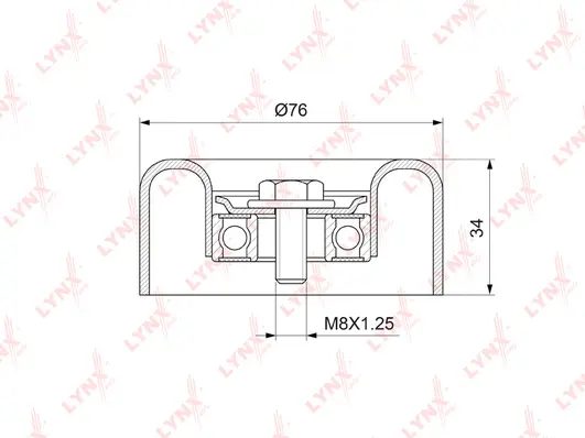 Tensioner Pulley, V-ribbed belt (PB-5131)
