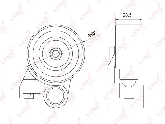 Tensioner Pulley, timing belt (PB-1072)