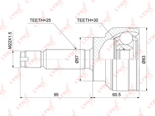 Joint Kit, drive shaft (CO-3862)