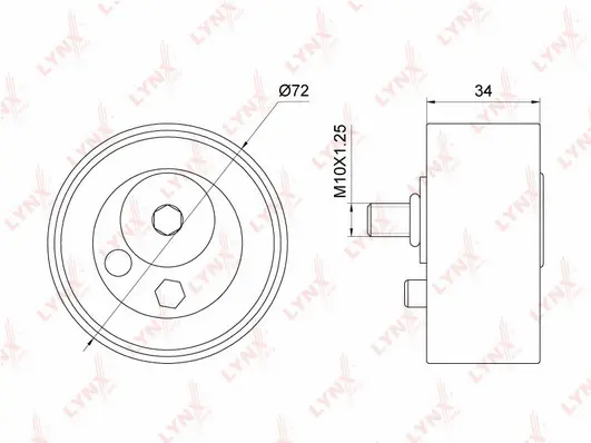 Tensioner Pulley, timing belt (PB-1166)
