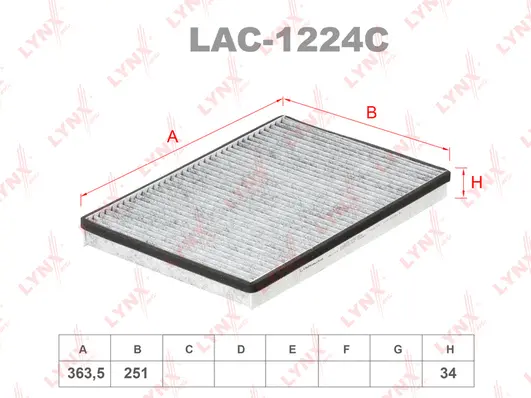 Filter, cabin air (LAC-1224C)