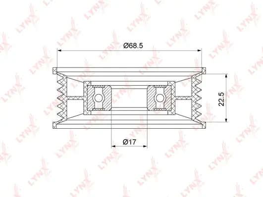 Deflection/Guide Pulley, V-ribbed belt (PB-7219)