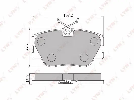 Brake Pad Set, disc brake (BD-5301)